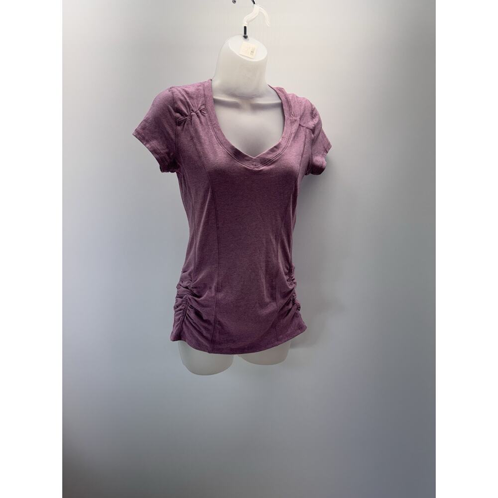New York Laundry Women’s Small Short Sleeve Compression Top Purple In Color